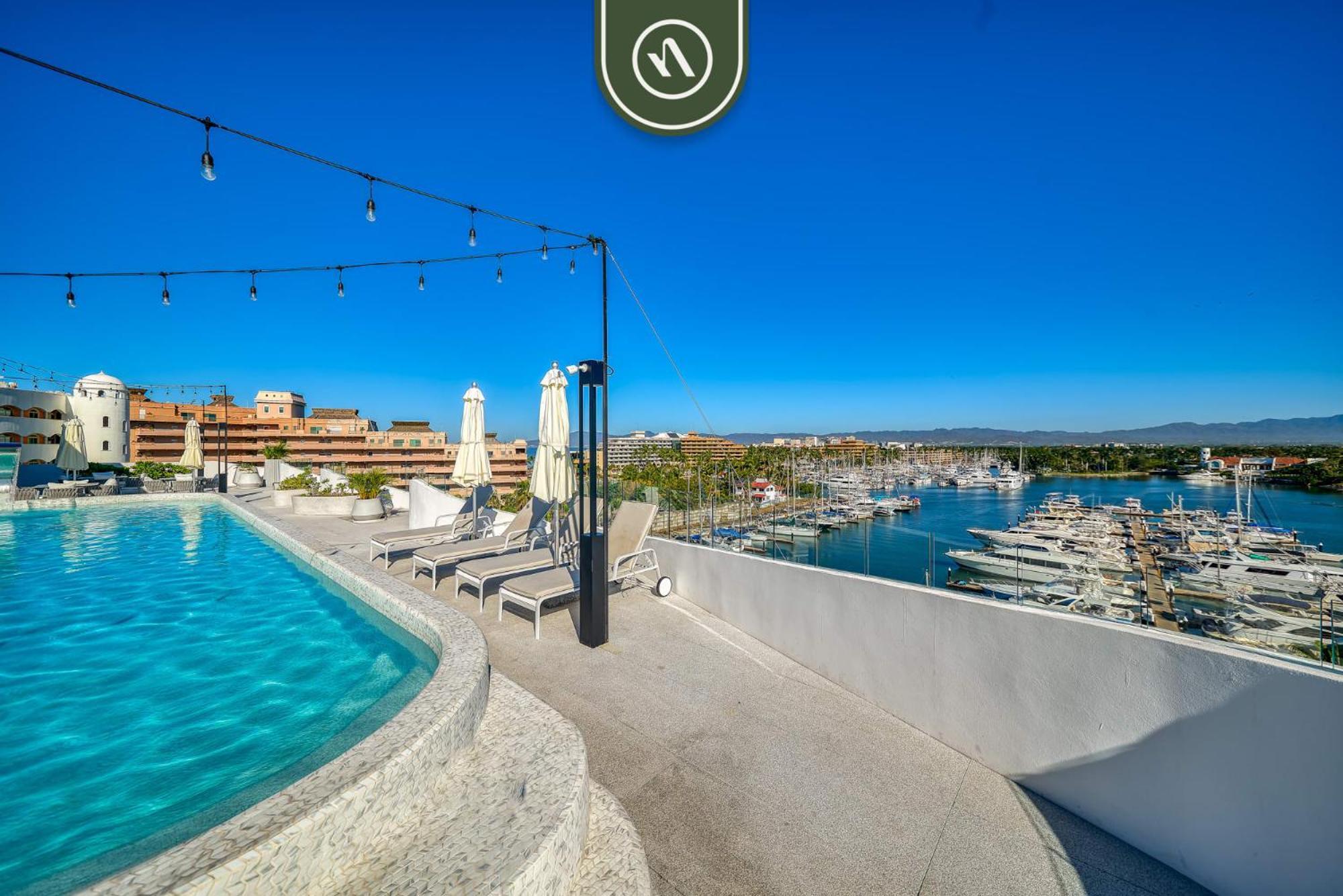 Boho-Style 2 Bedroom Condo - Marina - Rooftop Pool Nuevo Vallarta Exterior photo