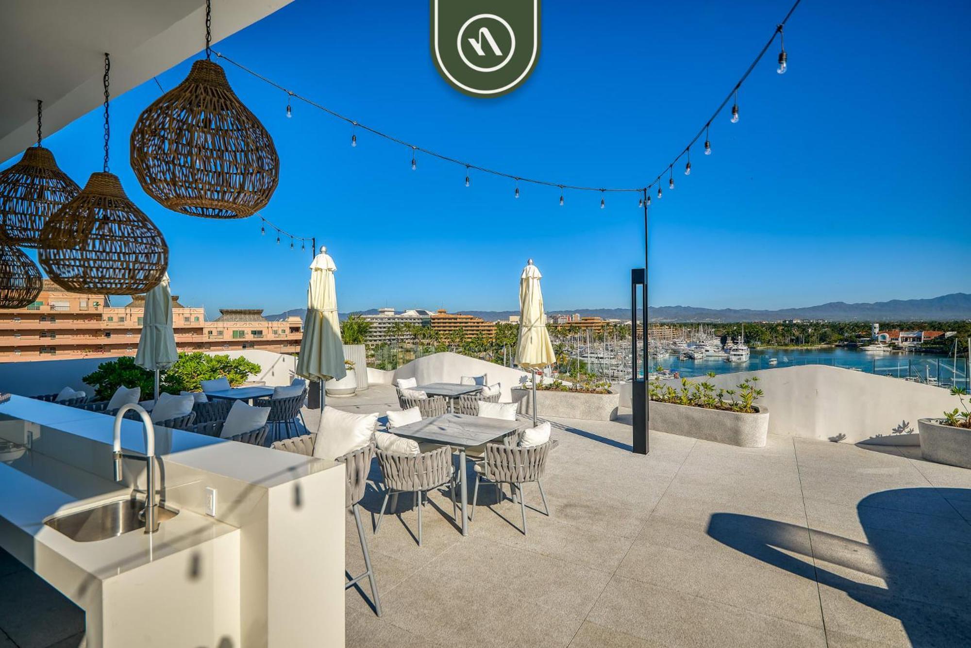 Boho-Style 2 Bedroom Condo - Marina - Rooftop Pool Nuevo Vallarta Exterior photo